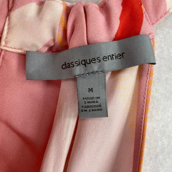Classiques Entier Tops Womens M Red Pink Orange Floral Halter Sleeveless Stretch - Picture 7 of 9
